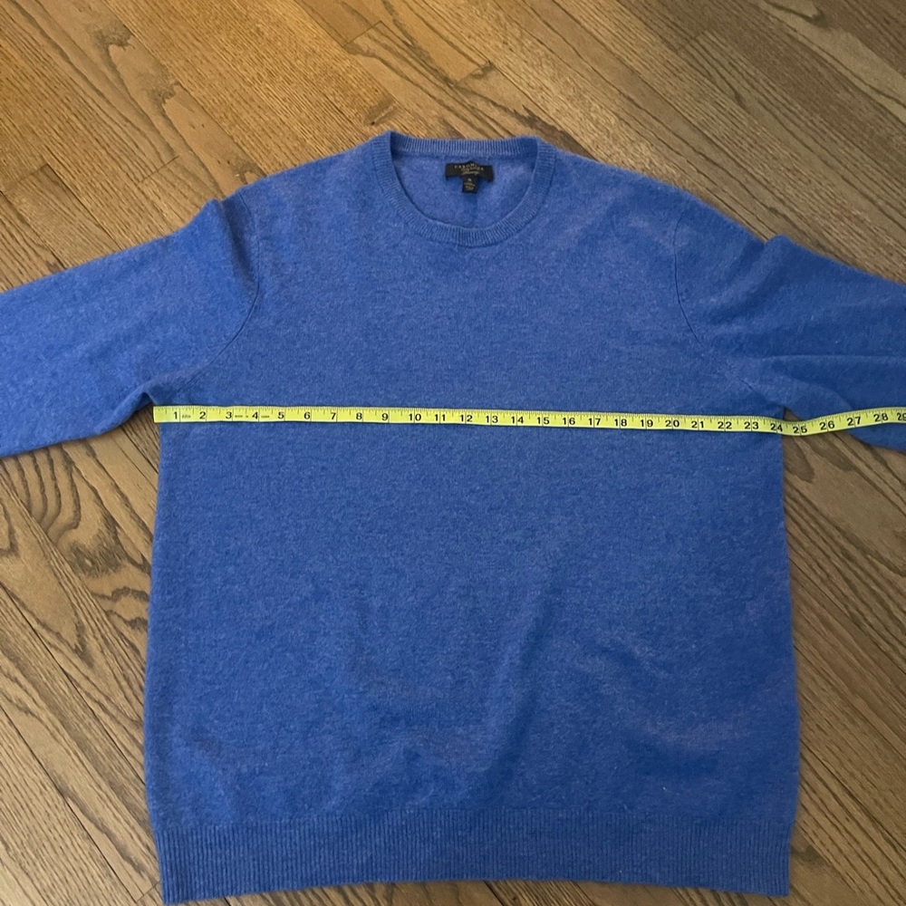 Club Room Men's Sky Blue Crewneck 100% Cashmere Sweater XL